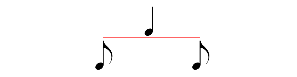 two eighth notes